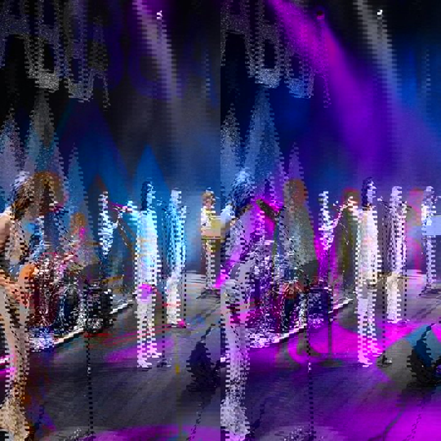ABBA tribute concert performing on stage 