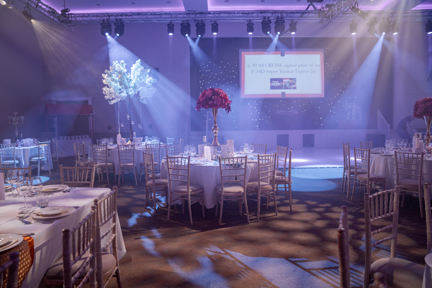 Garden Rooms set up for a summer ball