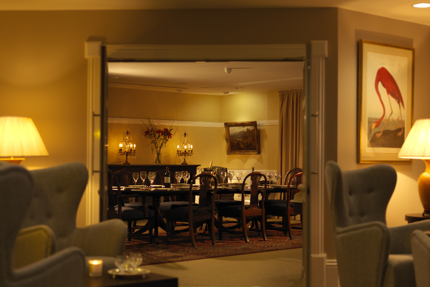 Interior of the Private Lounge with Dining Table