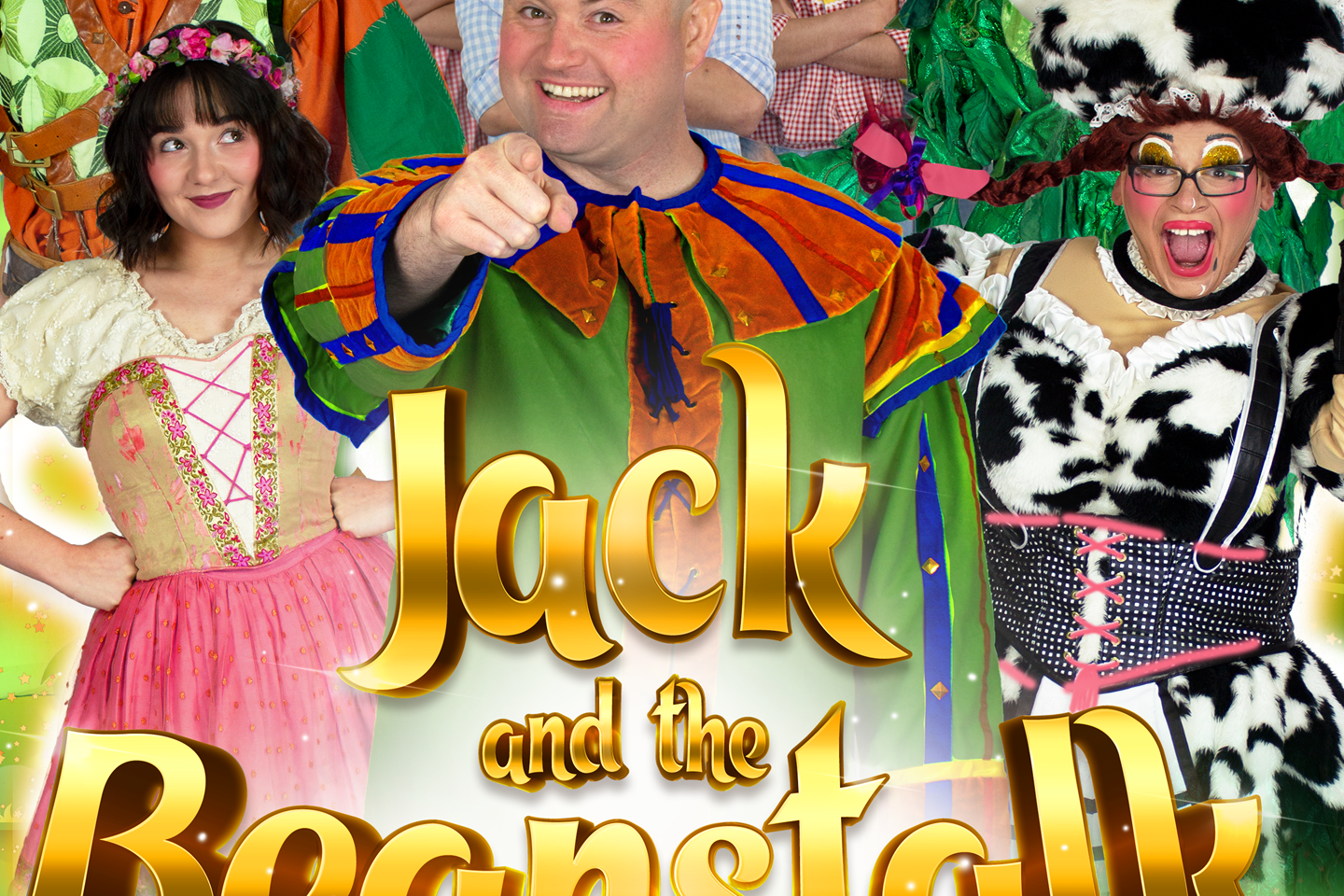 Pantomime characters, to perform Jack and the Beanstalk