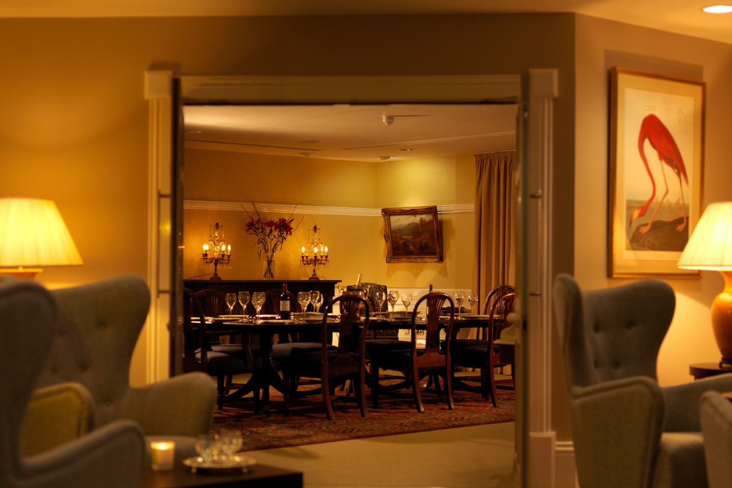 Private dining area, which can be seen from the lounge area 